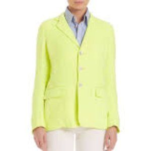 Polo by Ralph Lauren  neon yellow unlined Size 2 Blazer